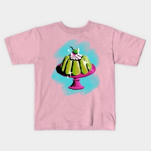 Jello Cake - Funky Retro Eclectic Food Art Kids T-Shirt